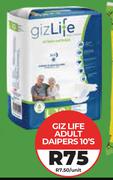 Giz Life Adult Daipers-10's