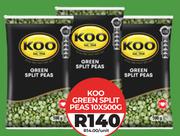 Koo Green Split Peas-10 x 500g