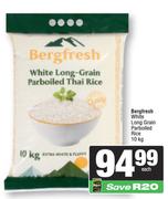 Bergfresh White Long Grain Parboiled Rice-10Kg
