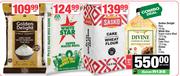 Golden Delight Rice 10Kg+White Star Super Maize Meal 12.5Kg+Sasko Cake Flour 12.5Kg+Divine Oil 5L-Fo