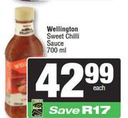 Wellington's Sweet Chilli Sauce-700ml Each