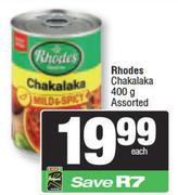 Rhodes Chakalaka Assorted-400g Each