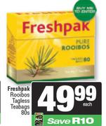 Freshpak Rooibos Tagless Teabags-80s Pack