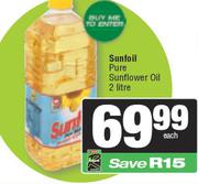 Sunfoil Pure Sunflower Oil-2Ltr