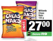 Willards Cheas Naks-For 2 x 135g