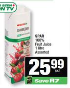 Spar 100% Fruit Juice Assorted-1L
