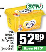 Flora Regular Or Light Fat Spread Tub-1Kg