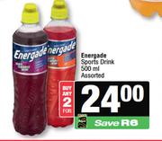 Energade Sports Drink Assorted-For Any 2 x 500ml
