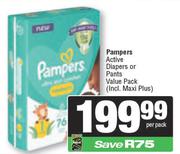 Pampers Active Diapers Or Pants Value Pack-Per Pack