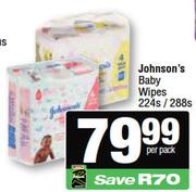 Johnson's Baby Wipes-224s/288s