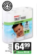 0Spar Toilet Tissue 2 Ply 350 Sheets-9s Per Pack