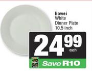 Bowei White Dinner Plate 10.5 Inch