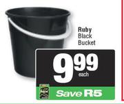 Ruby Black Bucket