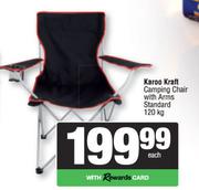 Karoo Kraft Camping Chair With Arms Standard 120Kg-Each