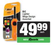 Bic Lighter Mega Design Assorted-Each