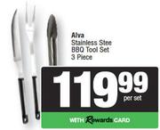 Alva Stainless Steel BBQ Tool Set 3 Piece-Per Set