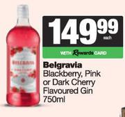 Belgravia Blackberry,Pink Or Dark Cherry Flavoured Gin-750ml