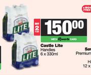 Castle Lite Handies-For 2 x 6 x 330ml