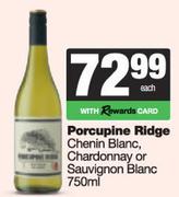 Porcupine Ridge Chenin Blanc, Chardonnay Or Sauvignon Blanc-750ml