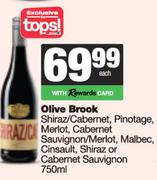 Olive Brook Shiraz/Cab,Pino,Merlot,Cab Sauv/Merlot,Malbec,Cinsault,Shiraz Or Cab Sauv-750ml
