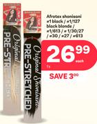 Afrotex Shonisani #1 Black / #1/127 Black Bonde/ #1/613/ # 1/30/27/ #30/# 27/# 613-Each