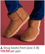 Snug Boots From (Size 3-8)-Per Pair