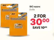 BIC Razors-For 2 x 2 x 5's Pack