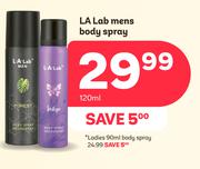 LA Lab Mens Body Spray-120ml