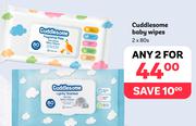 Cuddlesome Baby Wipes-2 x 80s Pack