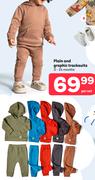Plain & Graphic Tracksuits (0-24 Months)-Per Set