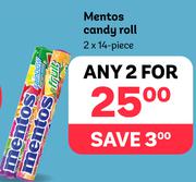 Mentos Candy Roll-For 2 x 14 Piece