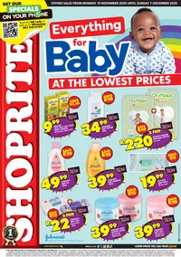 Shoprite Northern Cape & Free State : Baby Promotion (10 November - 07 December 2025)