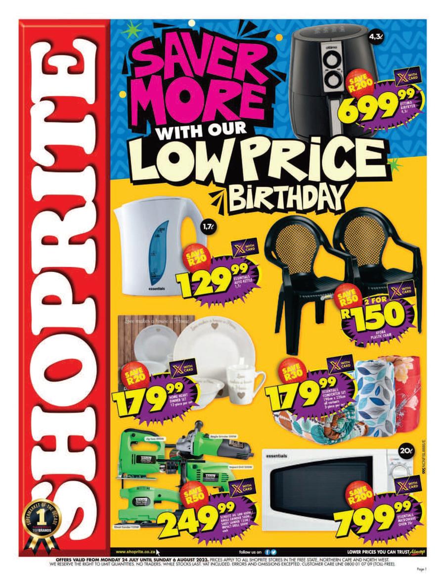 Shoprite Northern Cape & Free State : Save More With Our Low Price ...