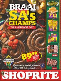 Shoprite Northern Cape & Free State : Braai With SA's Champs This Heritage Day (18 September - 8 October 2023)