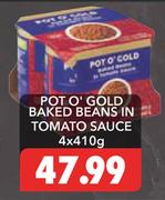 Pot O' Gold Baked Beans In Tomato Sauce-4 x 410g