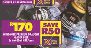 Windhoek Premium Draught/Lager Beer-2 x 6x440ml NRB/Cans
