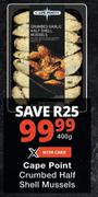 Cape Point Crumbed Half Shell Mussels-400g