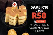 2 x Chocolates & Vanilla Mini Cake Squares