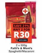 Fatti's & Moni's Spaghetti/Macaroni-2 x 500g