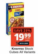 Knorrox Stock Cubes All Variants-24 Per Pack