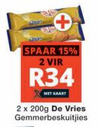 De Vries Gemmerbeskuitjies-2 x 200g