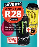 Monster Energy Drink All Variants-For Any 2 x 500ml