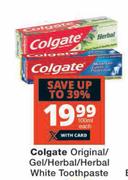Colgate Original/Gel/Herbal/Herbal White Toothpaste-100ml Each