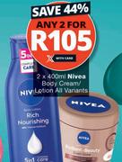 Nivea Body Cream/Lotion All Variants-2 x 400ml