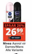 Nivea Aanrol Vir Dames/Mans Alle Variants-50ml Elk