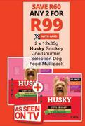 Husky Smokey Joe/Gourmet Selection Dog Food Multipack-2 x 12 x 85g