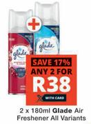 Glade Air Freshener All Variants-2 x 180ml