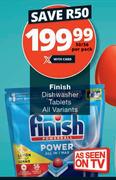 Finish Dishwasher Tablets All Variants-50/56 Per Pack