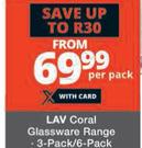 Lav Coral Glassware Range 3 Pack/6 Pack-Per Pack
