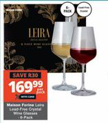 Maison Forine Leira Lead Free Crystal Wine Glasses 6 Pack-Per Pack